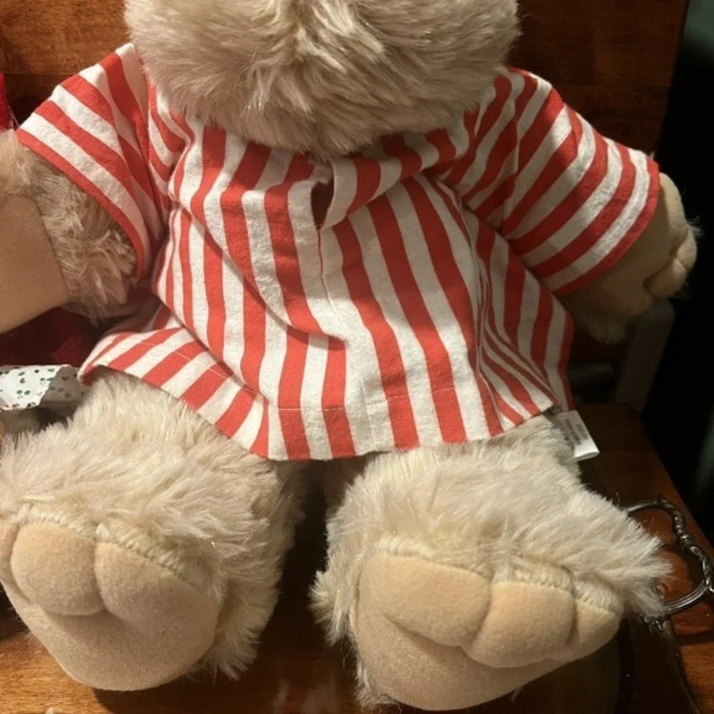 2 Vtg Graphics Intl.  Christmas MOM & POPPA Plush Stuffed 1985‎ Gowns & Caps!